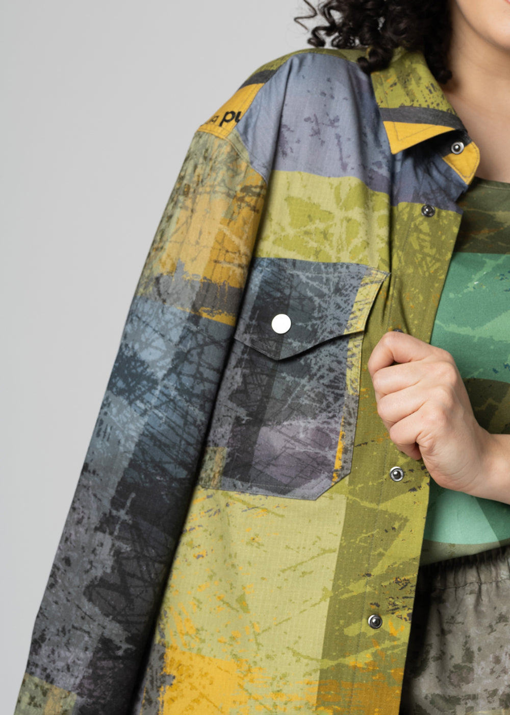 The Boyfriend Jacket | Texture in Green