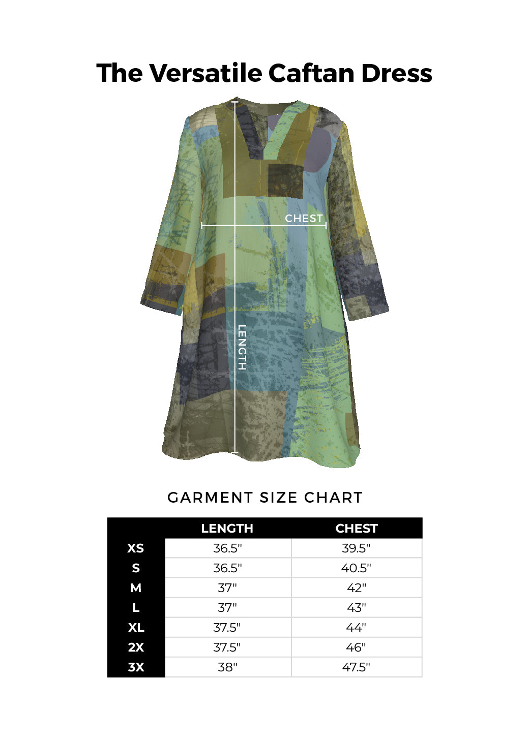 The Versatile Caftan Dress | Blue Green Texture